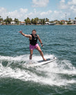 Beginner Rider Waving on the Awake RAVIK 3 Jetboard